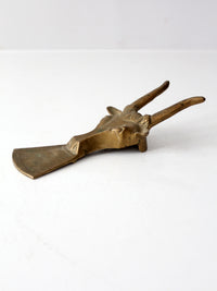 mid-century brass boot jack