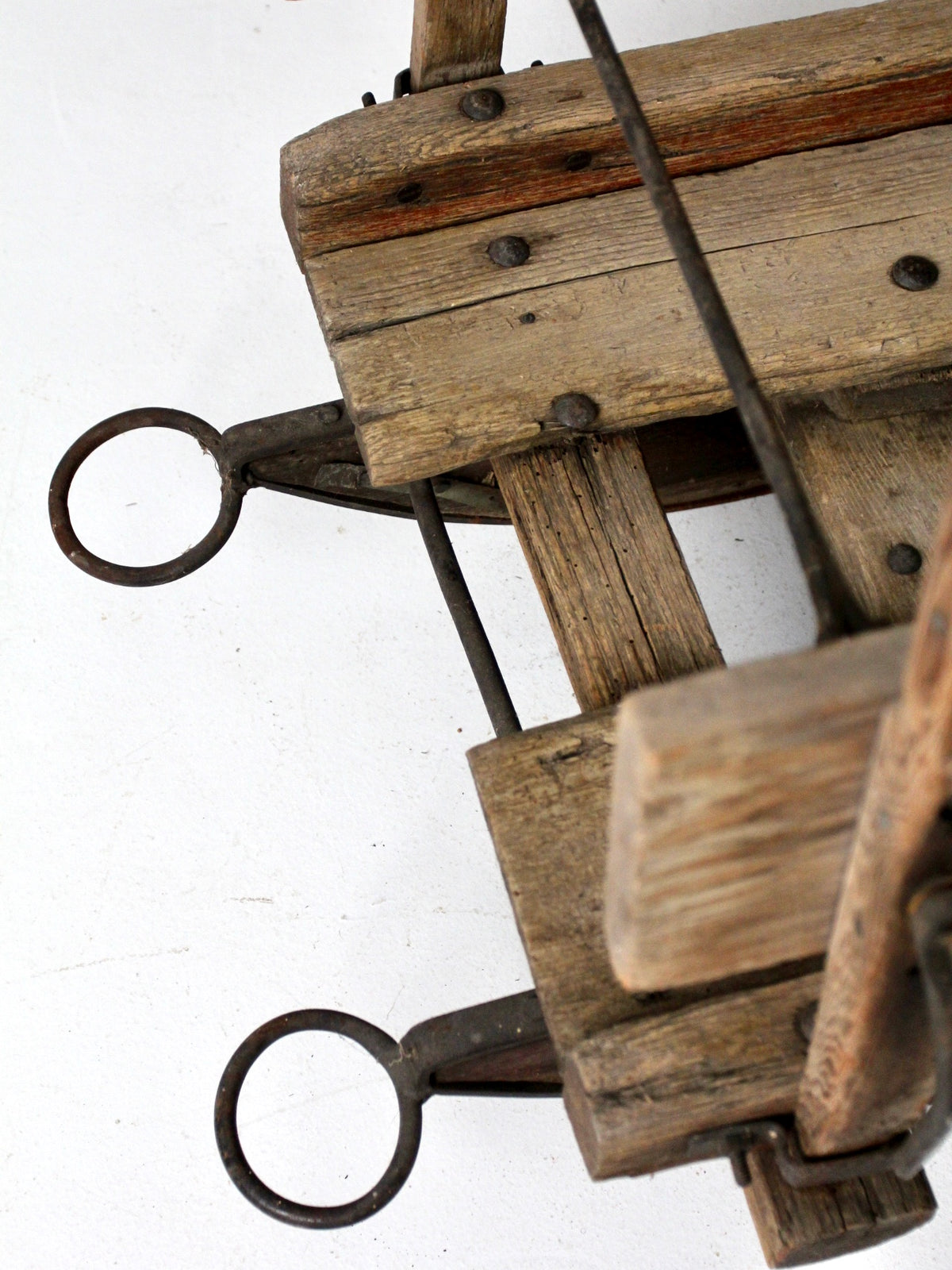 antique primitive wooden sled