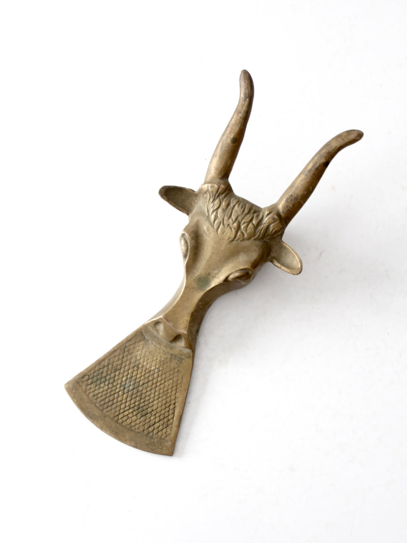 mid-century brass boot jack