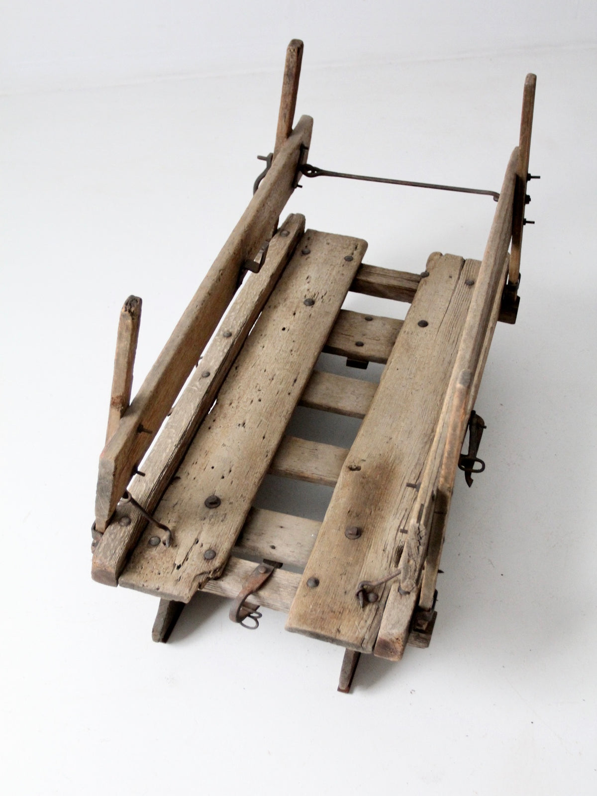 antique primitive wooden sled