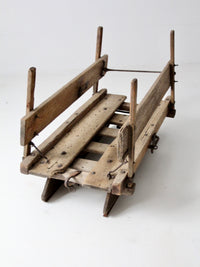 antique primitive wooden sled