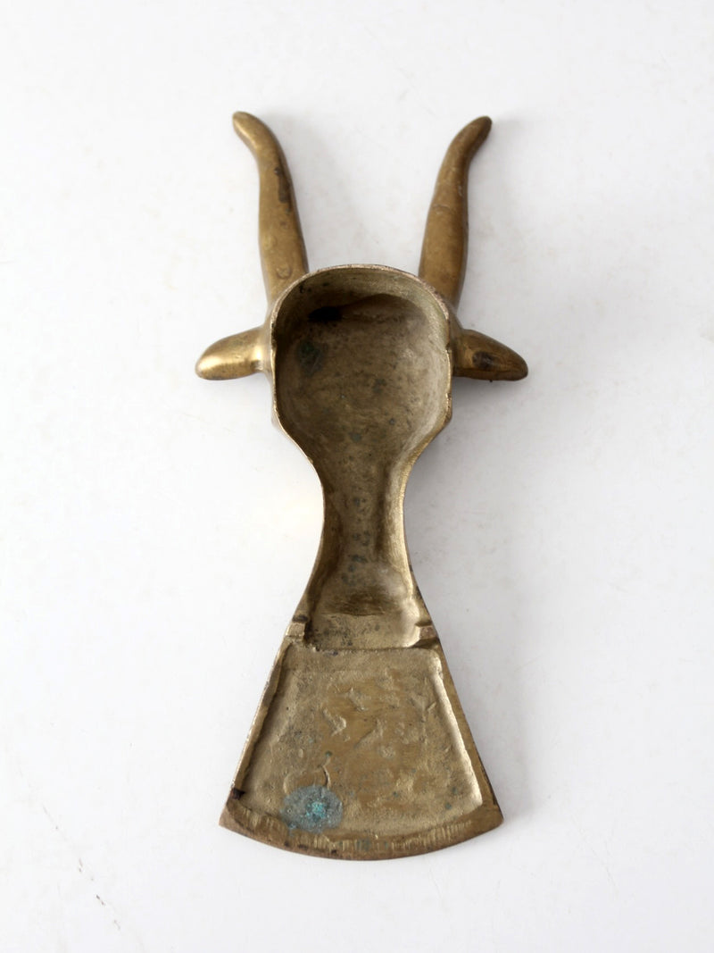 mid-century brass boot jack