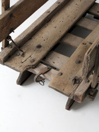 antique primitive wooden sled