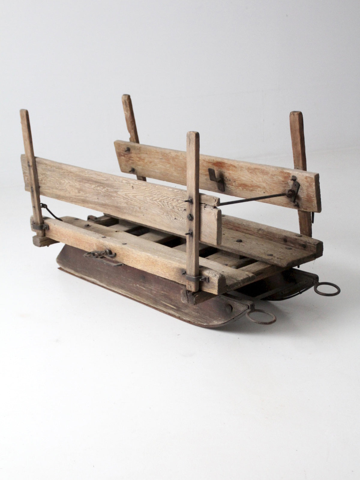 antique primitive wooden sled