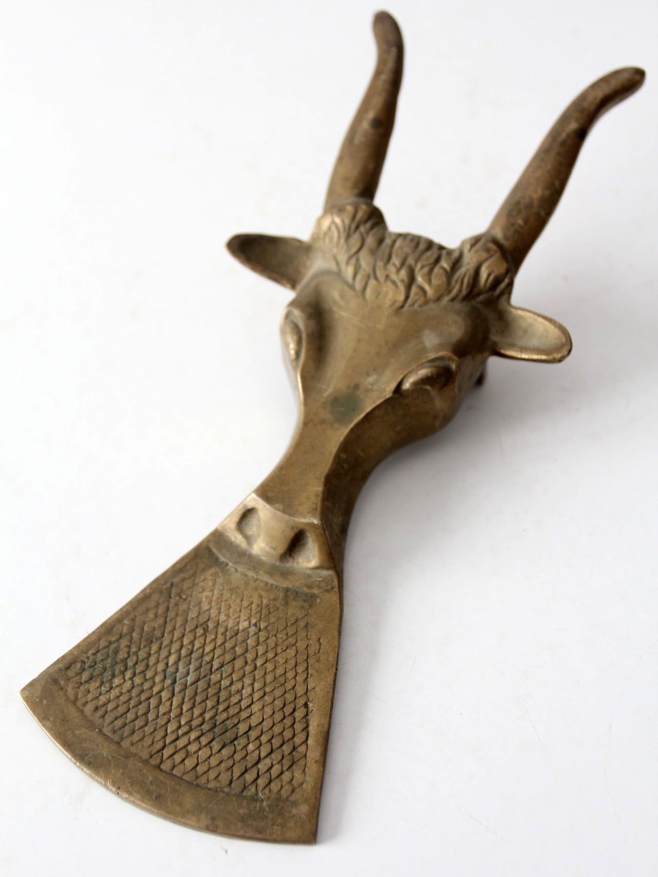 mid-century brass boot jack