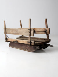 antique primitive wooden sled