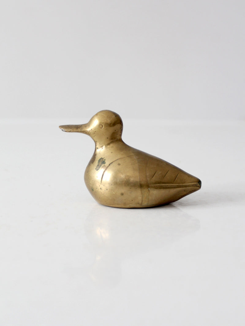 vintage brass duck figurine