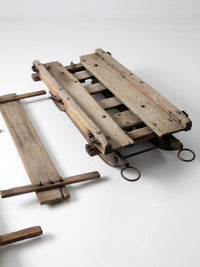 antique primitive wooden sled