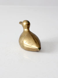 vintage brass duck figurine