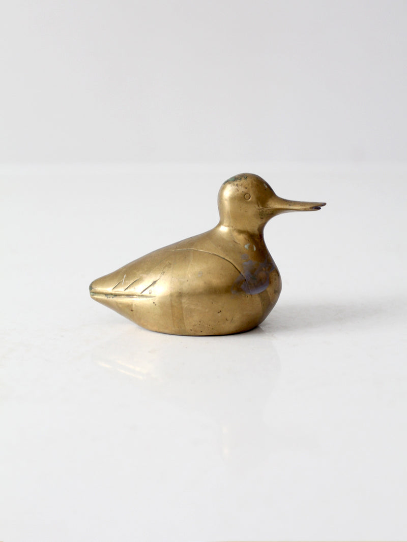 vintage brass duck figurine