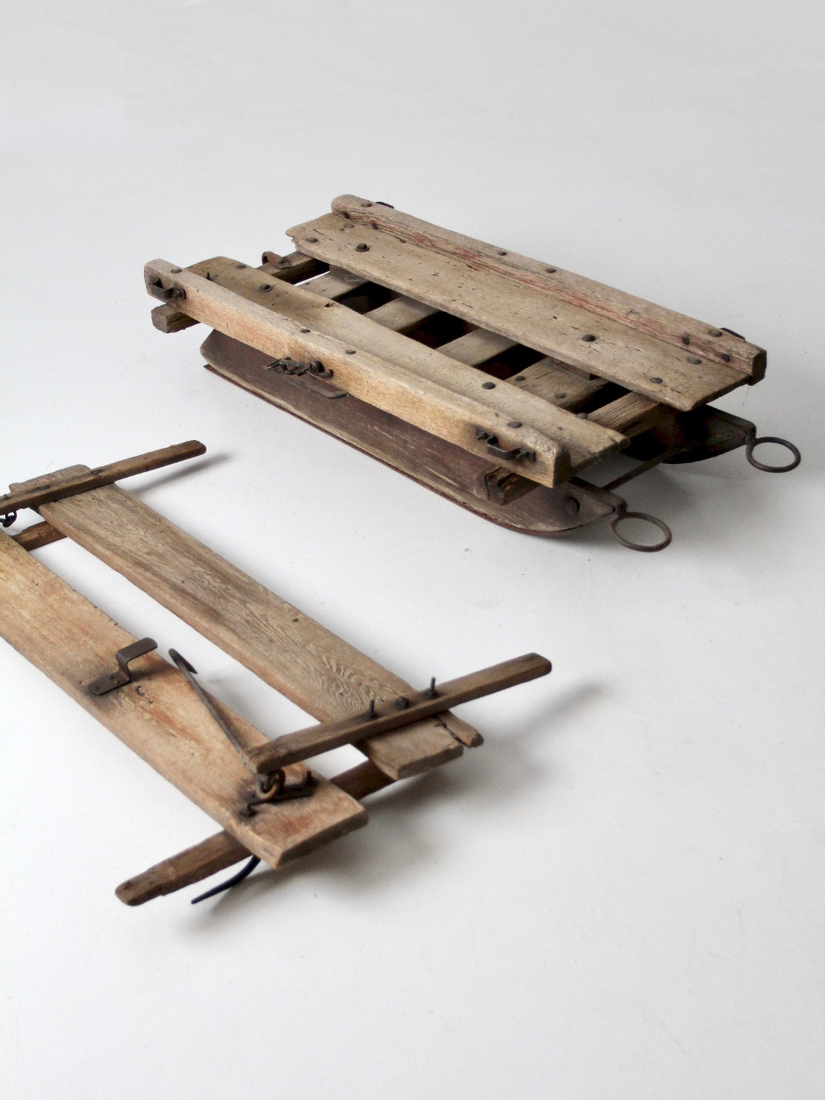antique primitive wooden sled