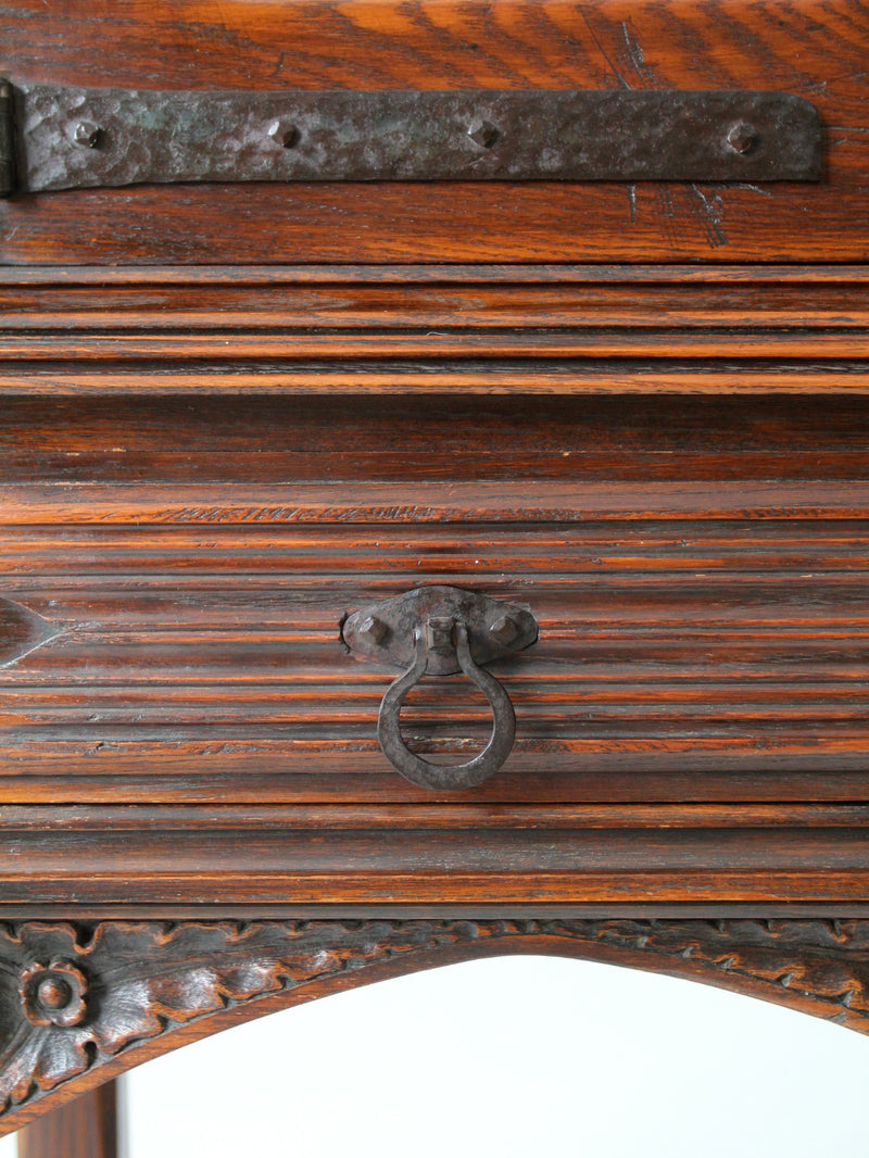 antique gothic style cabinet