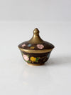 vintage cloisonné small covered dish