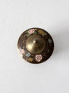 vintage cloisonné small covered dish
