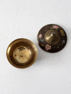 vintage cloisonné small covered dish