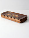 mid century Hasko wooden trays set of 12