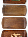 mid century Hasko wooden trays set of 12