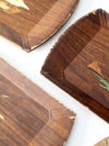 mid century Hasko wooden trays set of 12