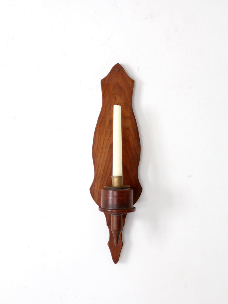 vintage wooden candle sconce