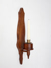 vintage wooden candle sconce