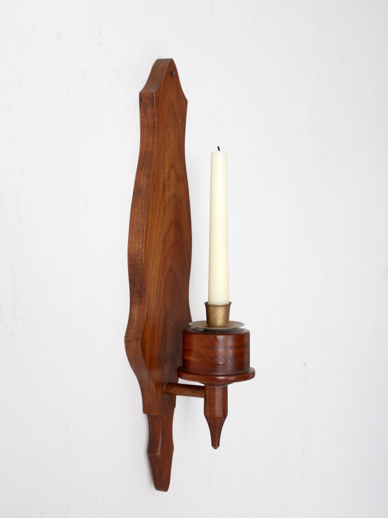 vintage wooden candle sconce