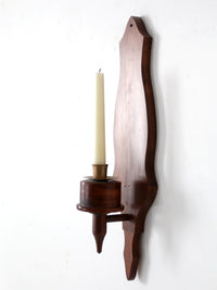 vintage wooden candle sconce