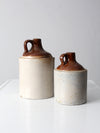 antique stoneware jugs pair