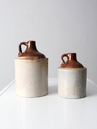 antique stoneware jugs pair