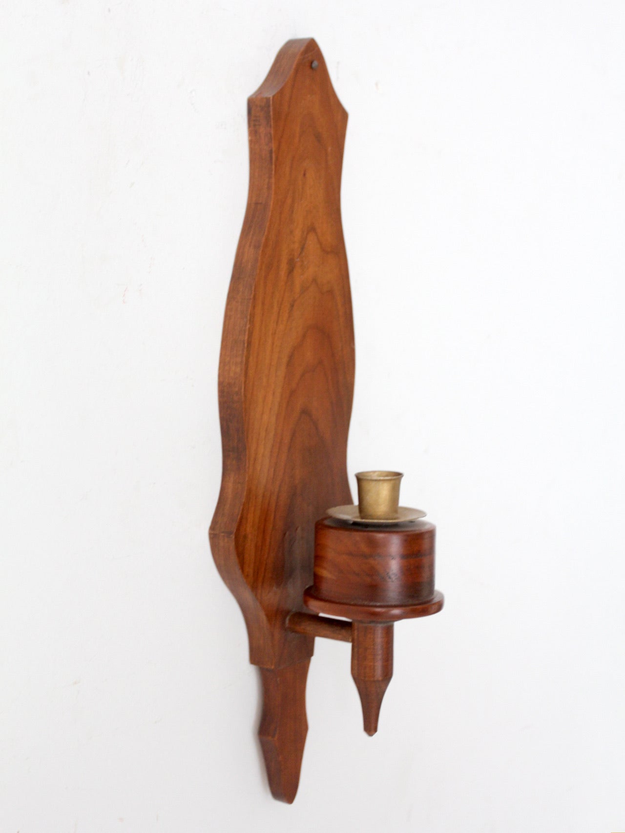 vintage wooden candle sconce