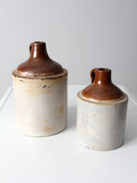 antique stoneware jugs pair