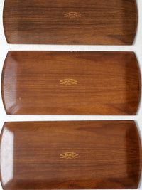 mid century Hasko wooden trays set of 12