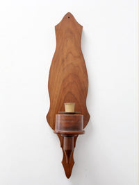 vintage wooden candle sconce