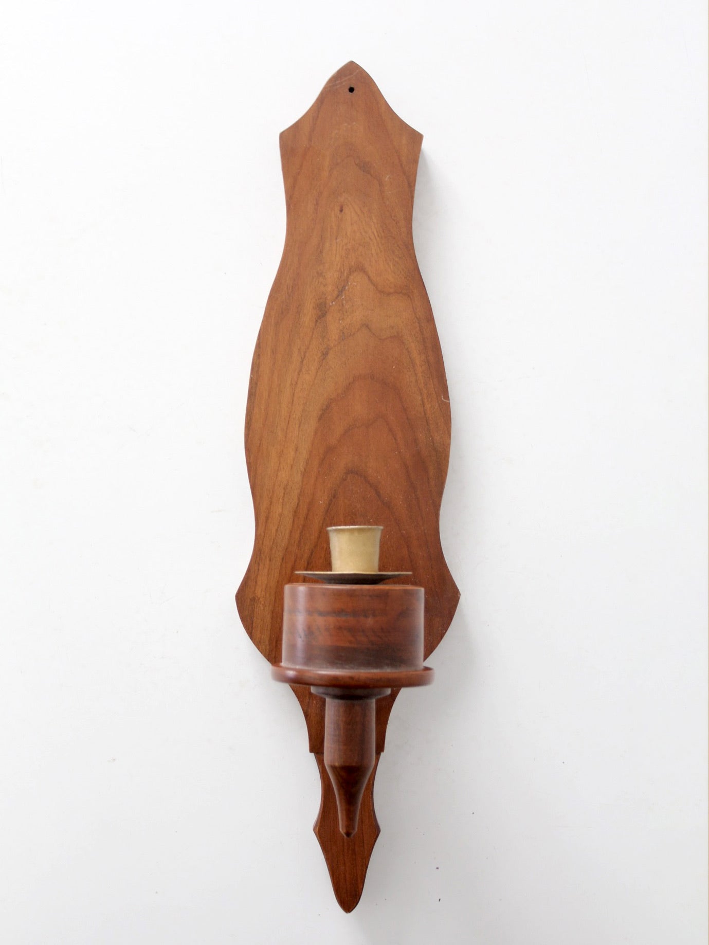 vintage wooden candle sconce