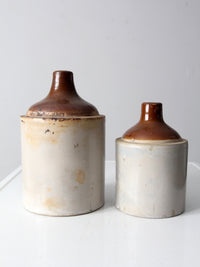 antique stoneware jugs pair