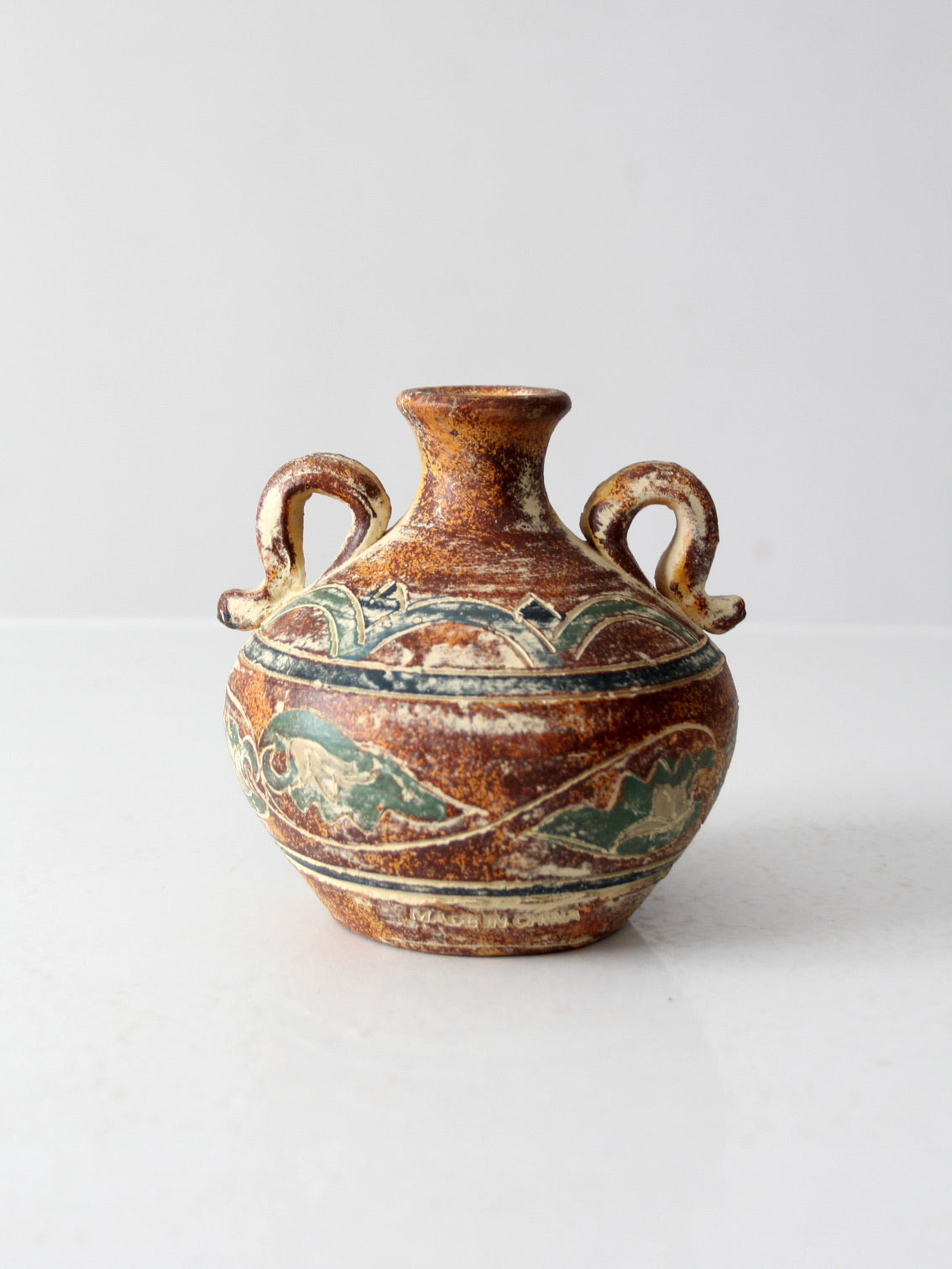 vintage two-handled vase