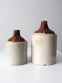 antique stoneware jugs pair