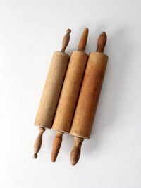 set of antique rolling pins