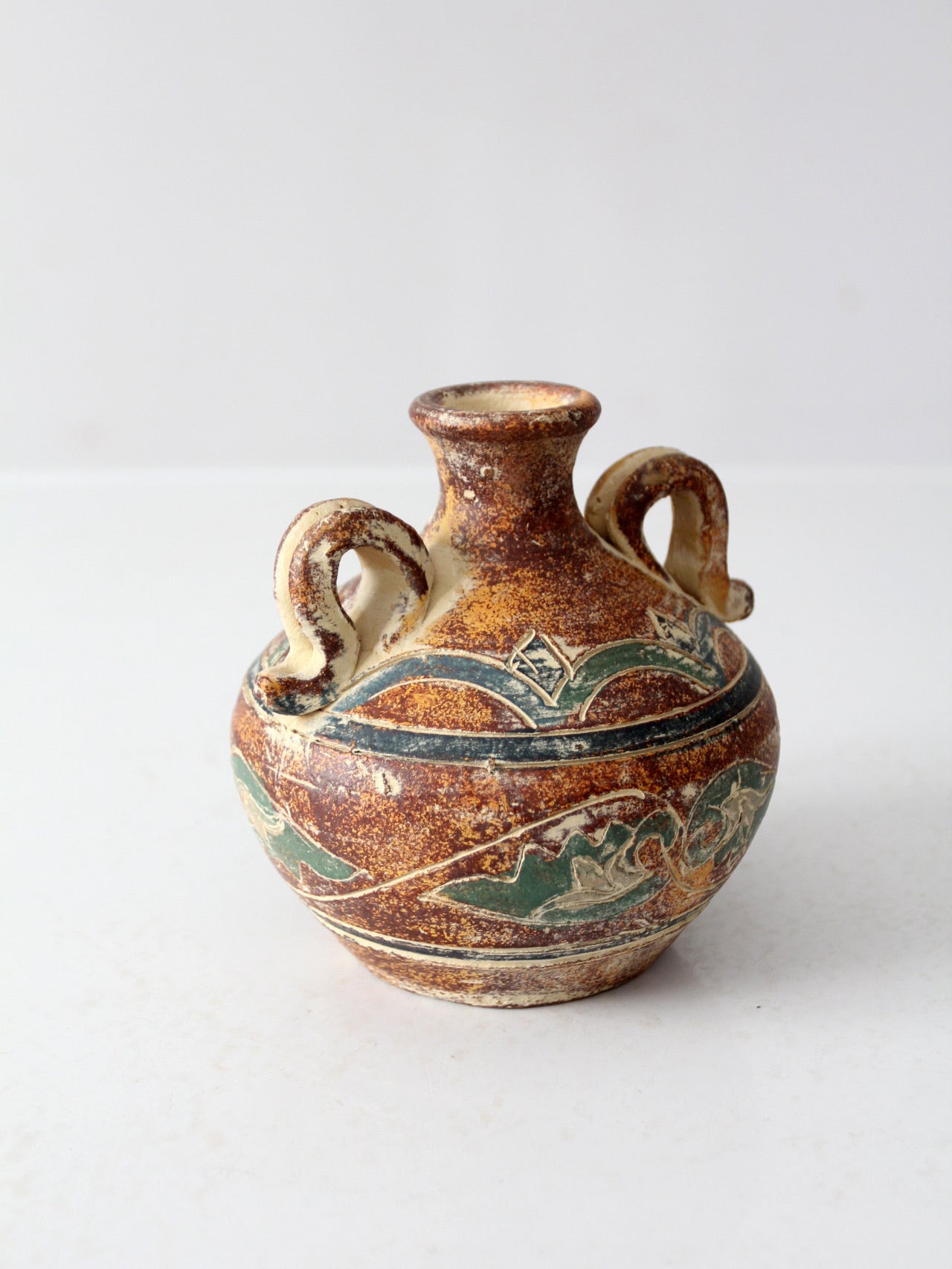 vintage two-handled vase