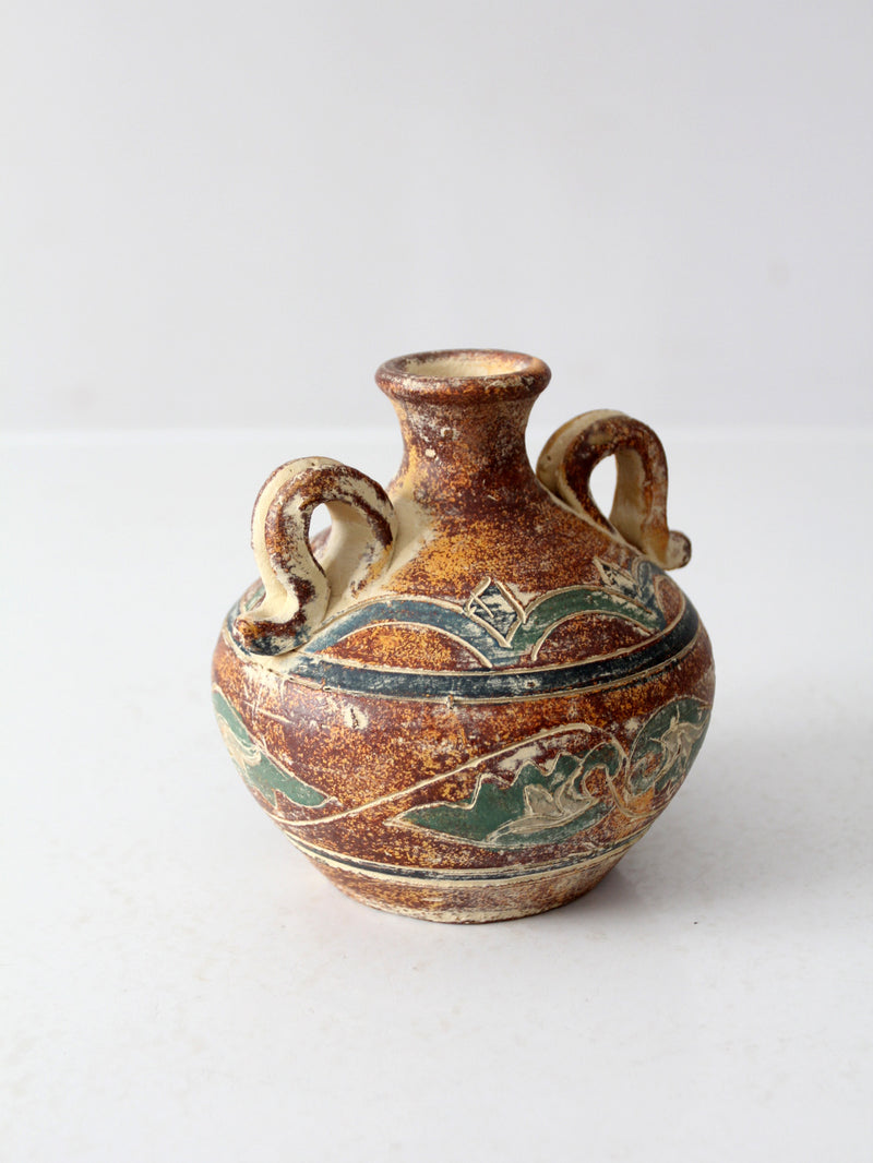 vintage two-handled vase