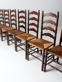 set of 8 Tell City Chair rush seat dining chairs