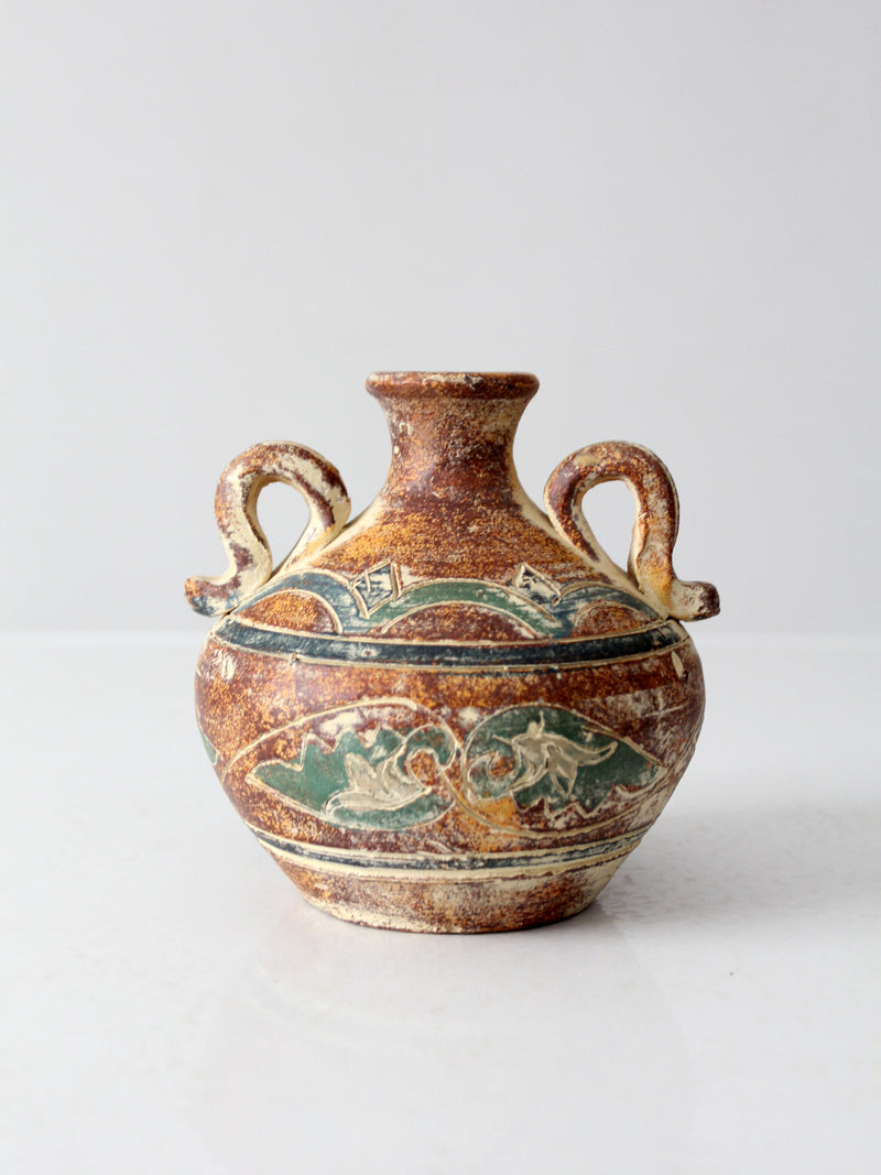 vintage two-handled vase