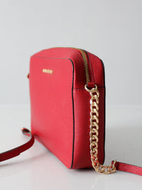 Michael Kors red Saffiano leather crossbody bag