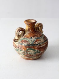 vintage two-handled vase