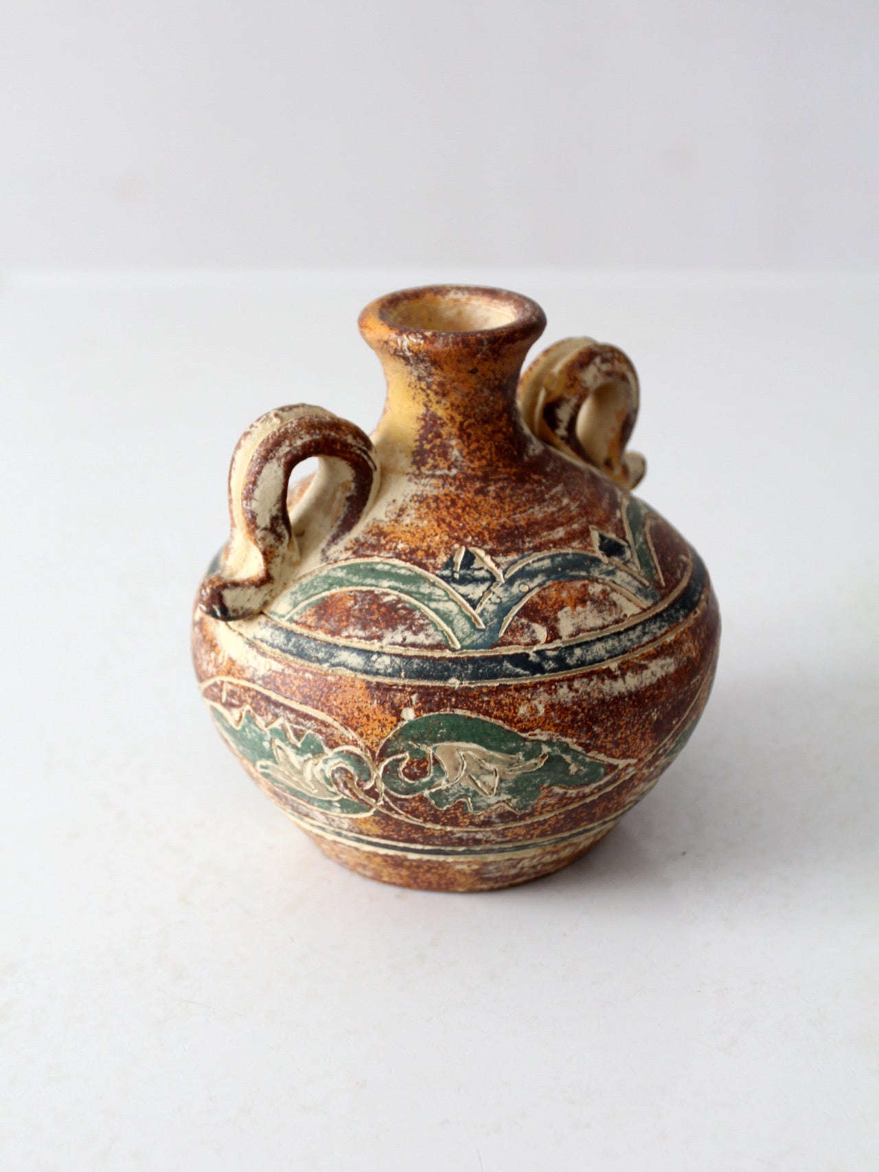 vintage two-handled vase