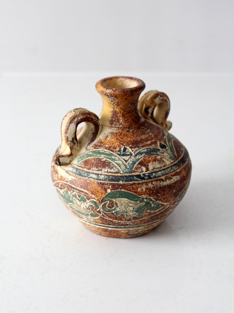 vintage two-handled vase