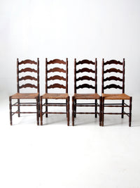 set of 8 Tell City Chair rush seat dining chairs