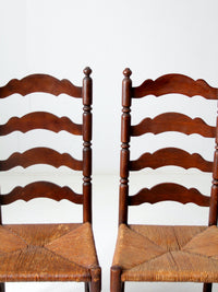 set of 8 Tell City Chair rush seat dining chairs