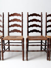 set of 8 Tell City Chair rush seat dining chairs