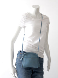 1990s Coach blue leather mini crossbody bag