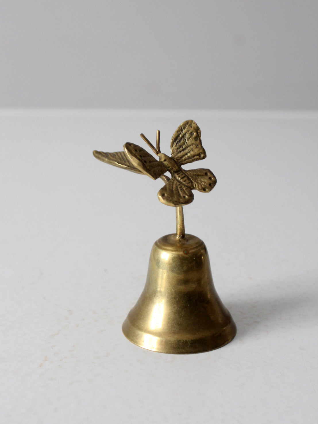 vintage brass butterfly bell